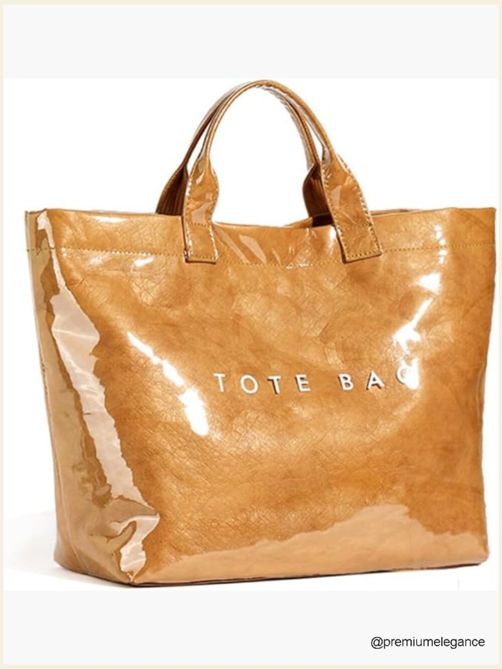 Large PVC Tote Bag Letters Print Handbags Paper Shoulder Bag Shopping Hobo Bag